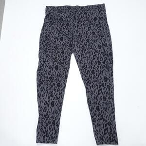 Torrid Leggings Womens 1 Gray Black Leopard Print Stretch Elastic Waist Pull On